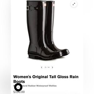 Original Gloss Tall Hunter Boots W8 M7
